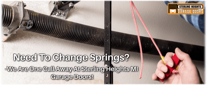 Broken Garage Door Spring Sterling Heights MI